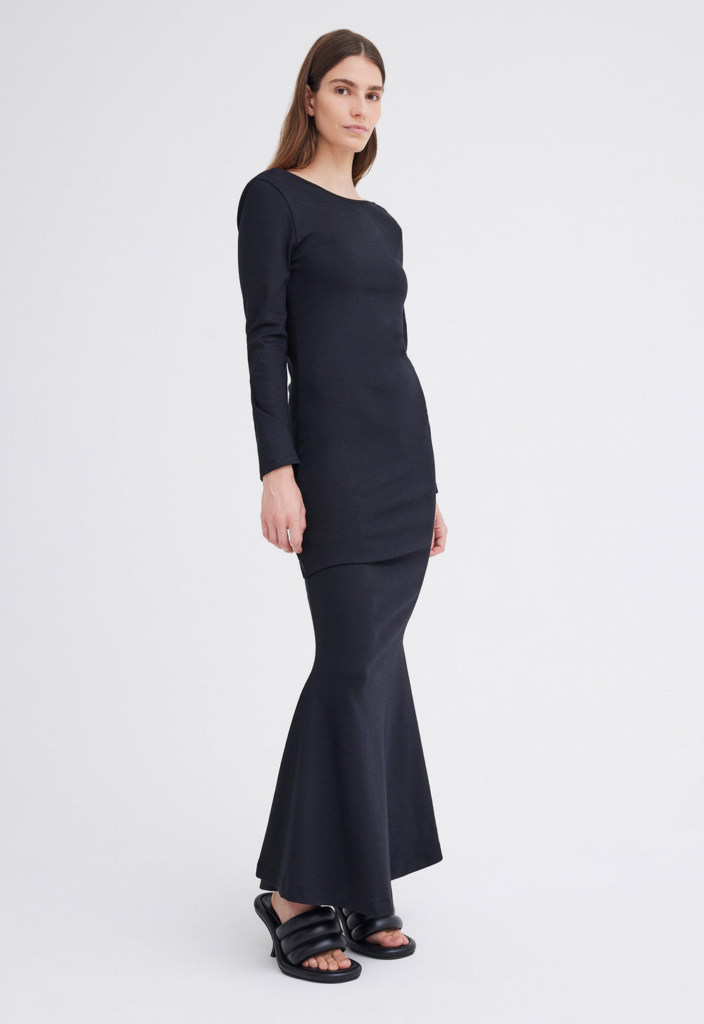 Jac+Jack Flux Wool Maxi Dress - Black